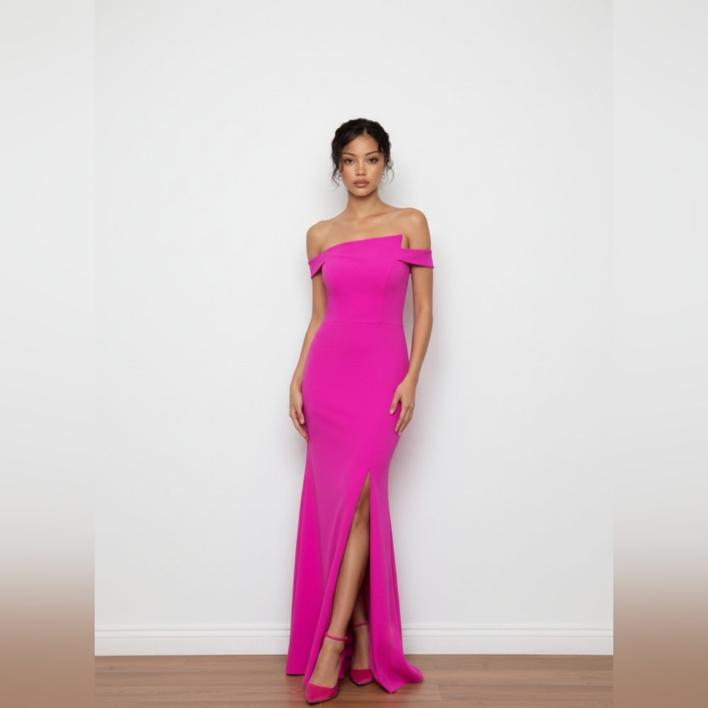 Xscape Women's Petite Evening Asymmetric Dress Size 14 - Picture 10 of 12